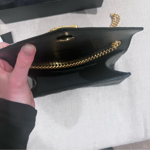 Envelope small quilted textured-leather shoulder bag - Picture 4 of 5